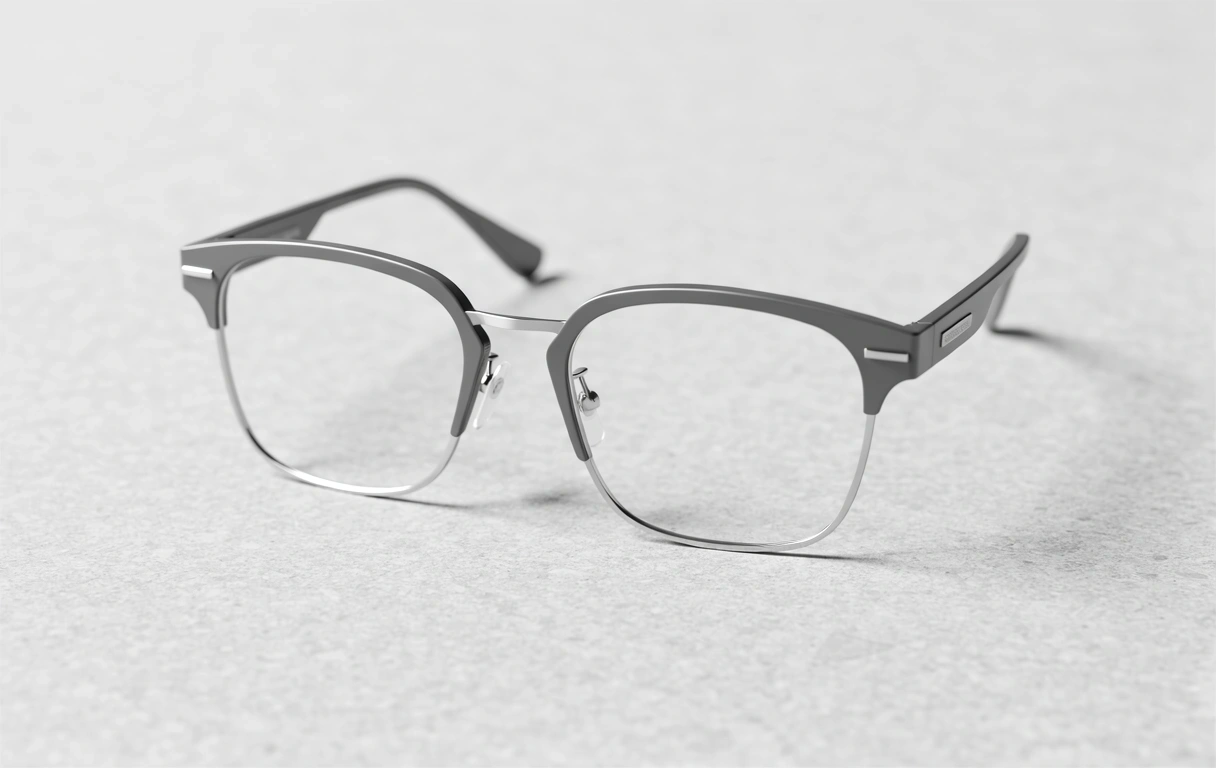 Moderne Brille auf Steinfläche