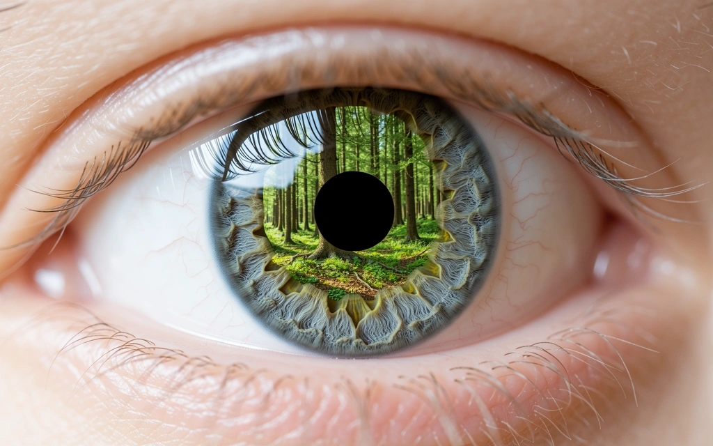 Detailaufnahme eines entspannten Auges