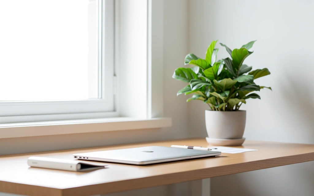 Ergonomischer Arbeitsplatz mit natürlichem Licht